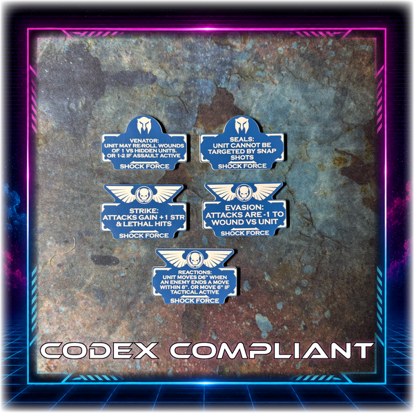 Battle Brothers - Shadow Force Detachment - 11th ed Grimdark Token Set