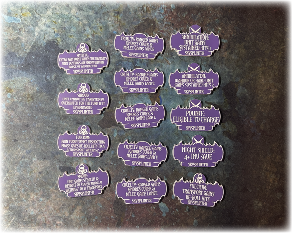 Shadowspace Raiders 10th Edition 40k Token Set - New Codex