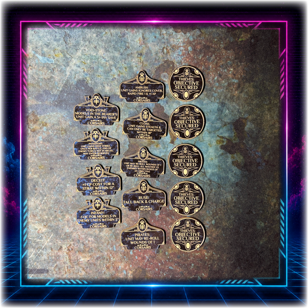 Space Elves - Corsairs Detachment - Grimdark Token Set