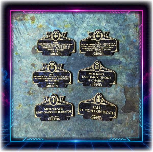 Space Elves - Ghosts Detachment - Grimdark Token Set