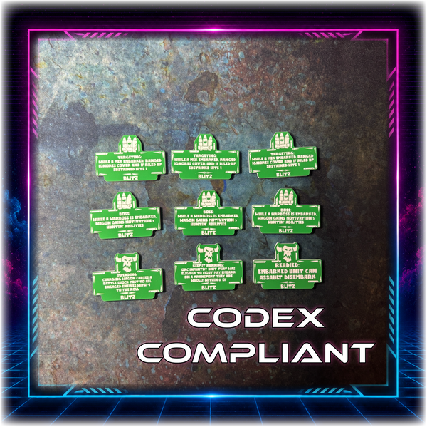 Space Orcs - Blitz Detachment - 11th Ed Grimdark Token Set