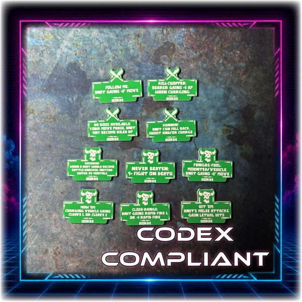 Space Orcs - Horde Detachment - 11th Ed Grimdark Token Set