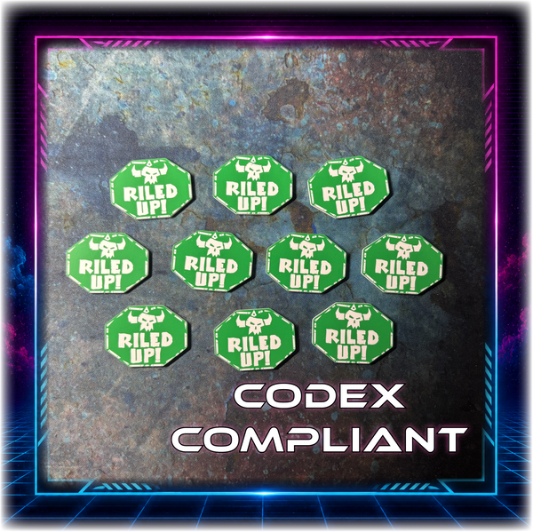 Space Orcs - Riled Up - 11th Ed Grimdark Token Set (Pack of 10)