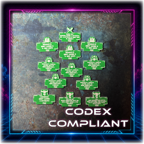 Space Orcs - Tide Detachment - 11th Ed Grimdark Token Set