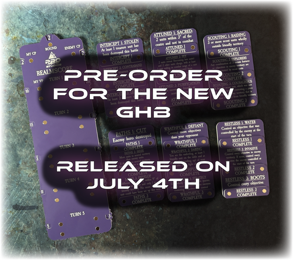 PRE-ORDER - Realmscore Tracker – Game Score & Tactic Tracker - AoS 4th Edition - GHB Season 3