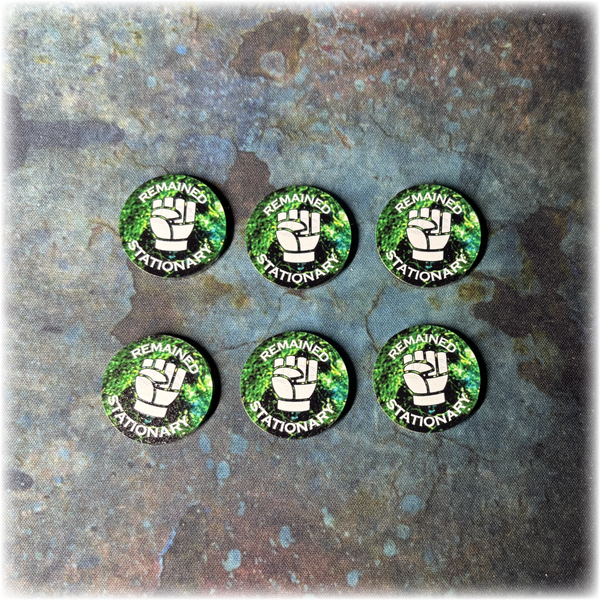 Remained Stationary Acrylic Tokens (set of 6) - Full Colour - Dual Sided - 10th and 11th Edition