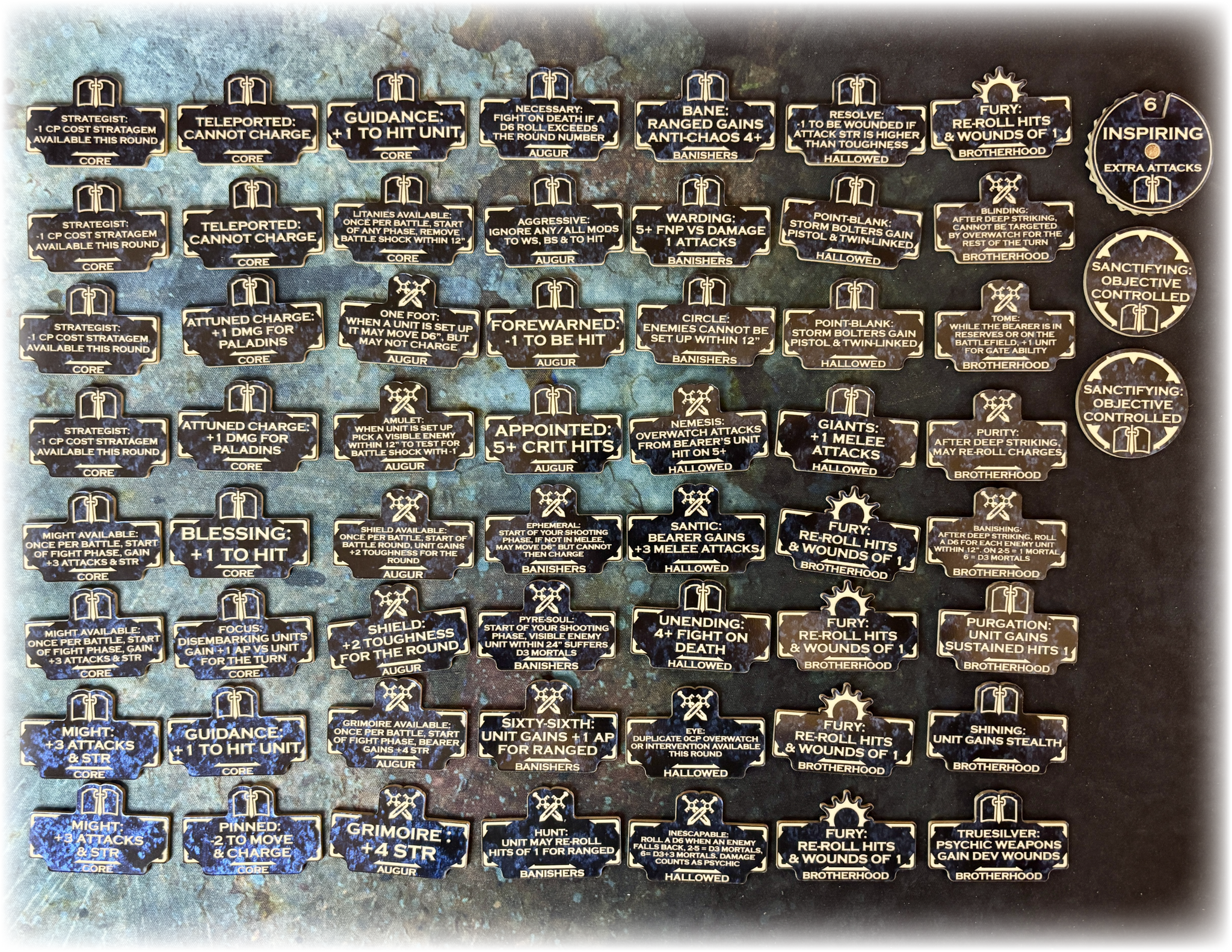 Steel Knights  - 10th Edition 40k Token Set