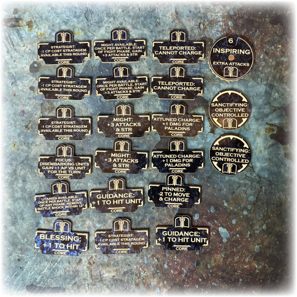 Steel Knights  - 10th Edition 40k Token Set