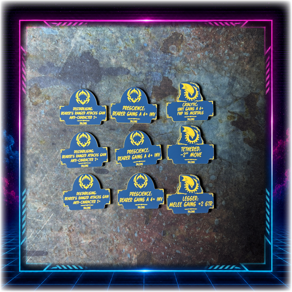 Alien Hives  - Talons Detachment - 11th ed Grimdark Edition Token Set
