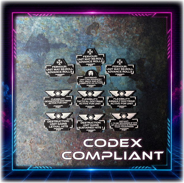 Templar Brothers - Fist Detachment - 11th Ed Grimdark Token Set