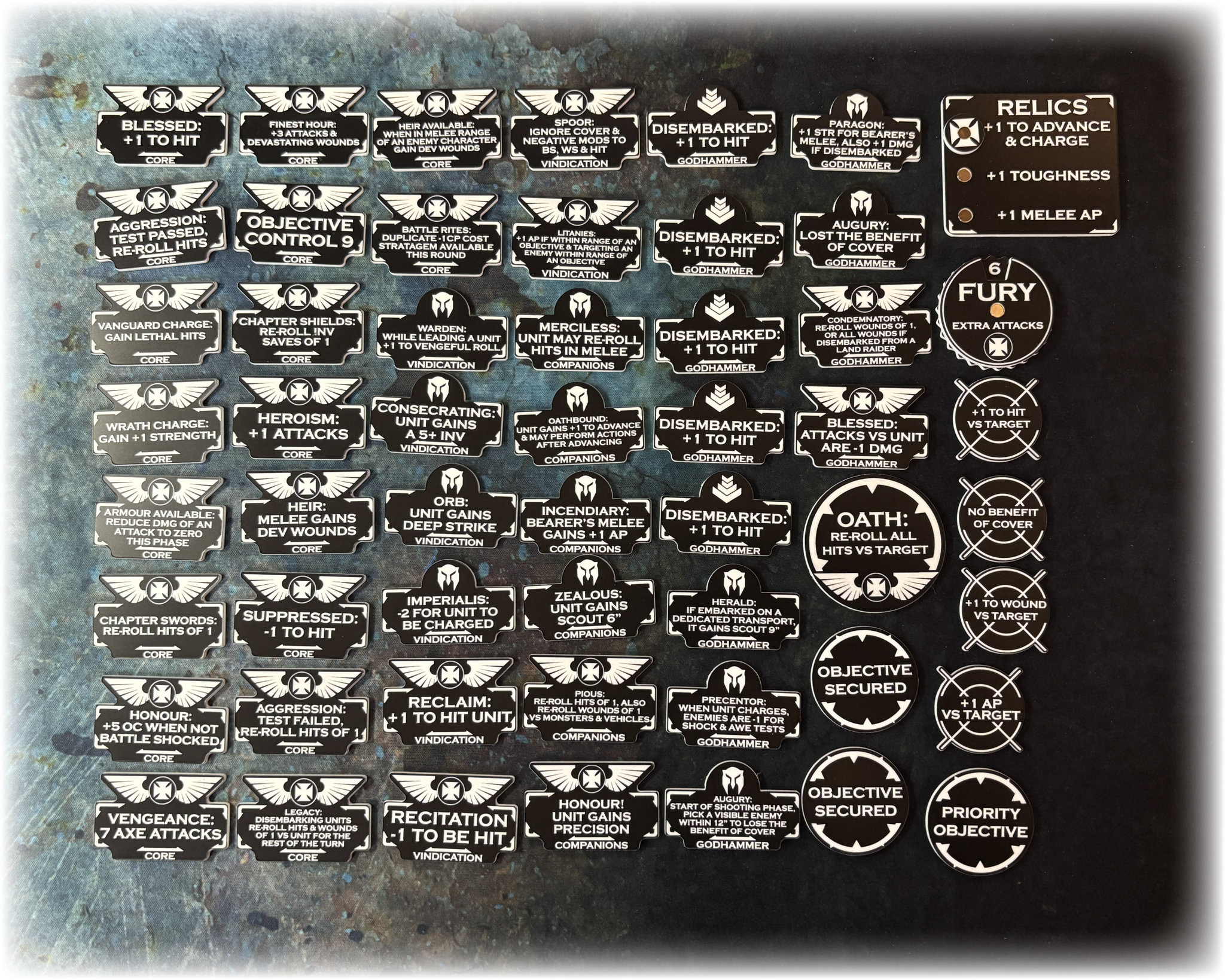 Templar Battle Brothers  - 10th Edition 40k Token Set