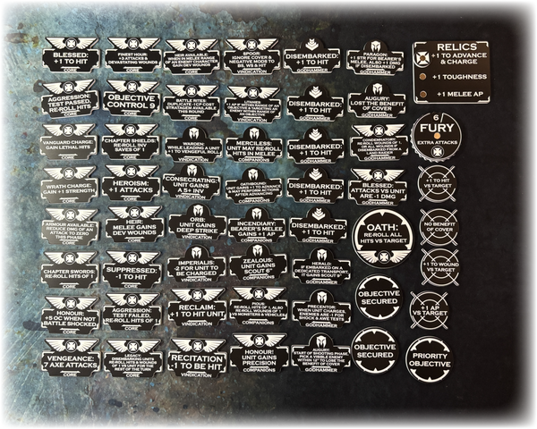 Templar Battle Brothers  - 10th Edition 40k Token Set