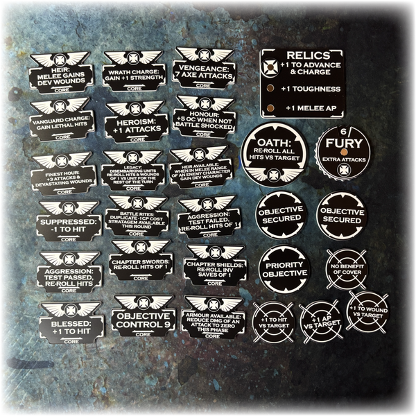 Templar Battle Brothers  - 10th Edition 40k Token Set