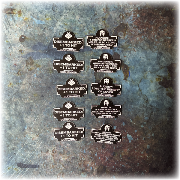 Templar Battle Brothers  - 10th Edition 40k Token Set