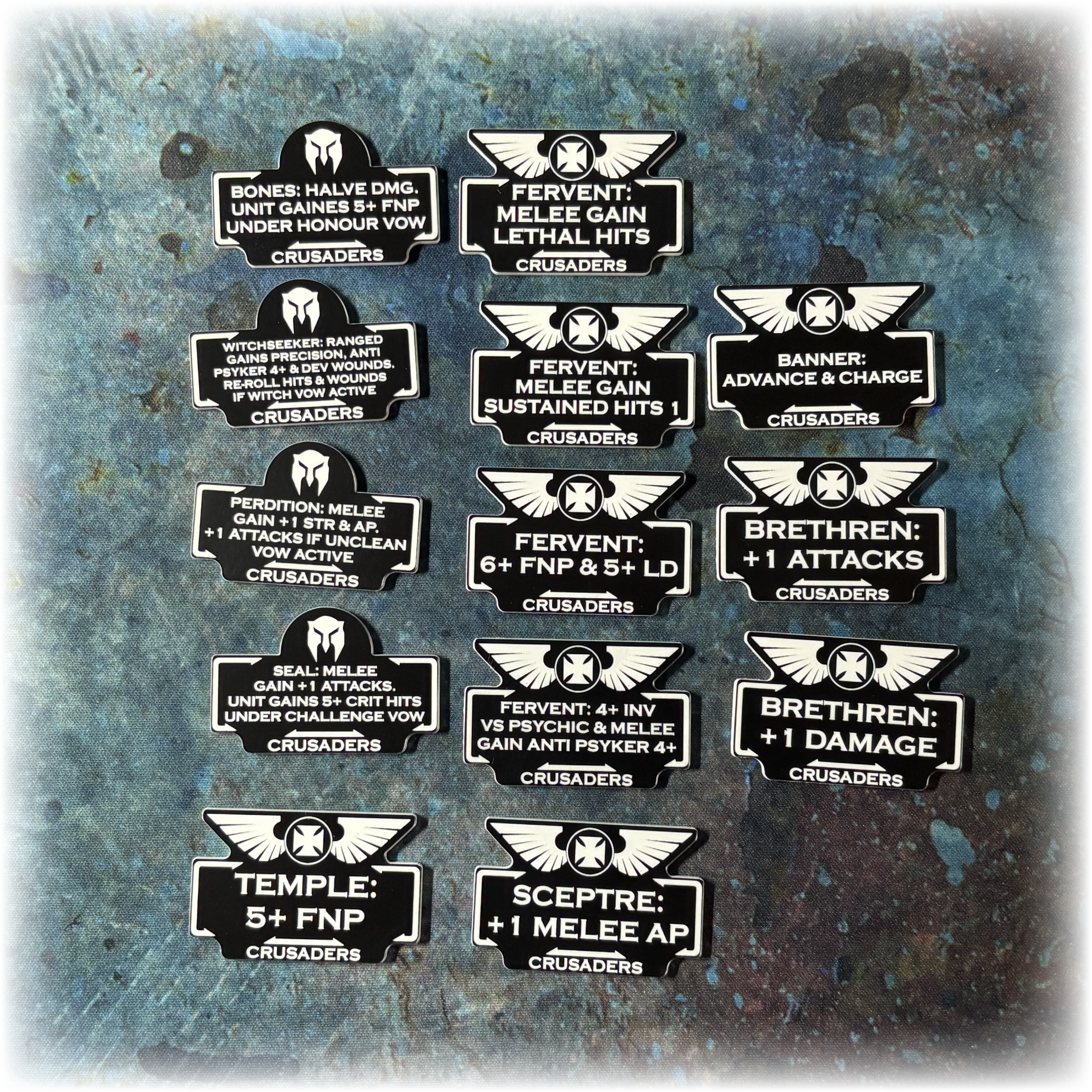 Templar Battle Brothers - 10th Edition 40k Upgrade Token Set
