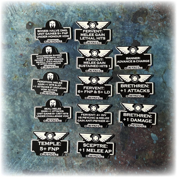 Templar Battle Brothers - 10th Edition 40k Upgrade Token Set