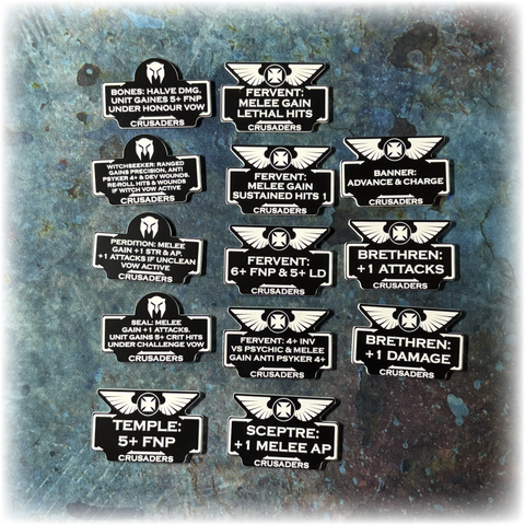Templar Battle Brothers - 10th Edition 40k Upgrade Token Set