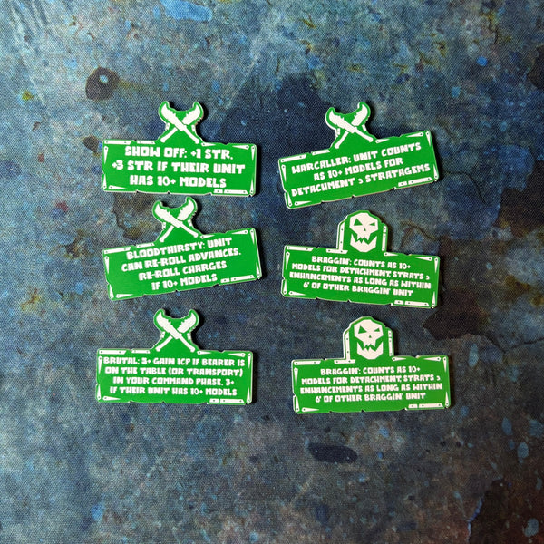 Space Orcs 10th Edition 40k Token Set