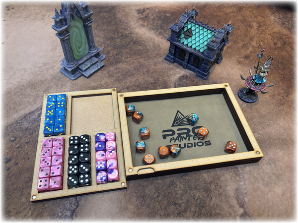 Travel Warvault Modular Dice Tray & Storage Box – Magnetized MDF Organizer