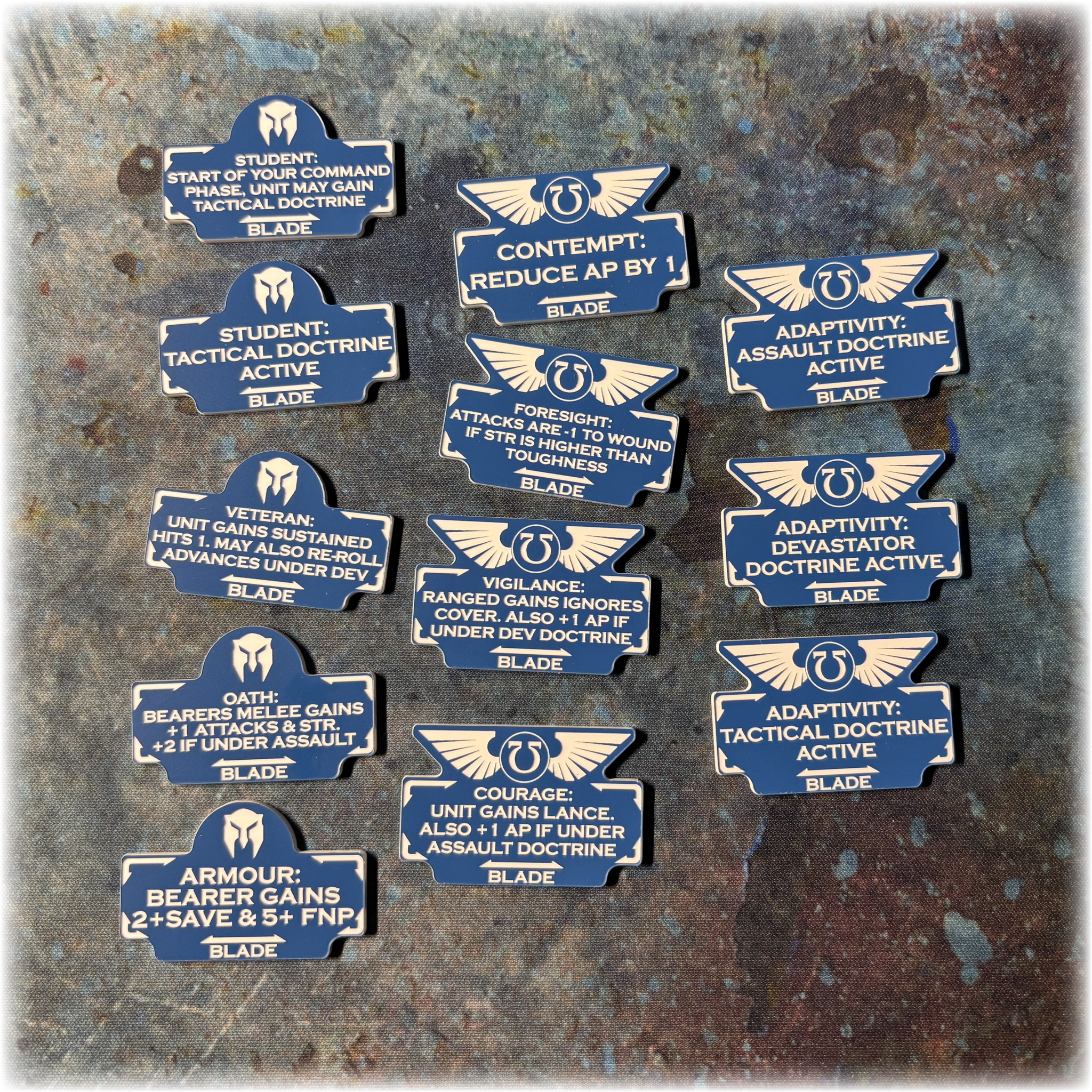 Ultra Brothers - Blade - 10th Edition 40k Token Set