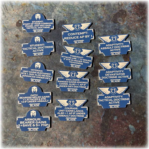 Ultra Brothers - Blade - 10th Edition 40k Token Set