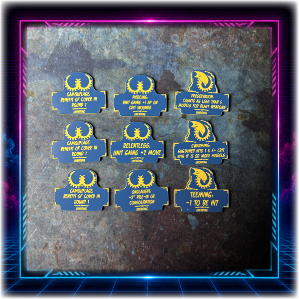 Alien Hives  - Unending Detachment - 11th ed Grimdark Edition Token Set