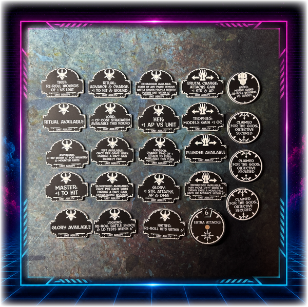 MEGA BUNDLE - Chaotic Battle Brothers - 11th ed Grimdark Token Set