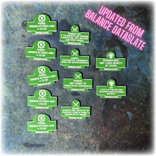 Armies of Mankind 10th Edition 40k Token Set