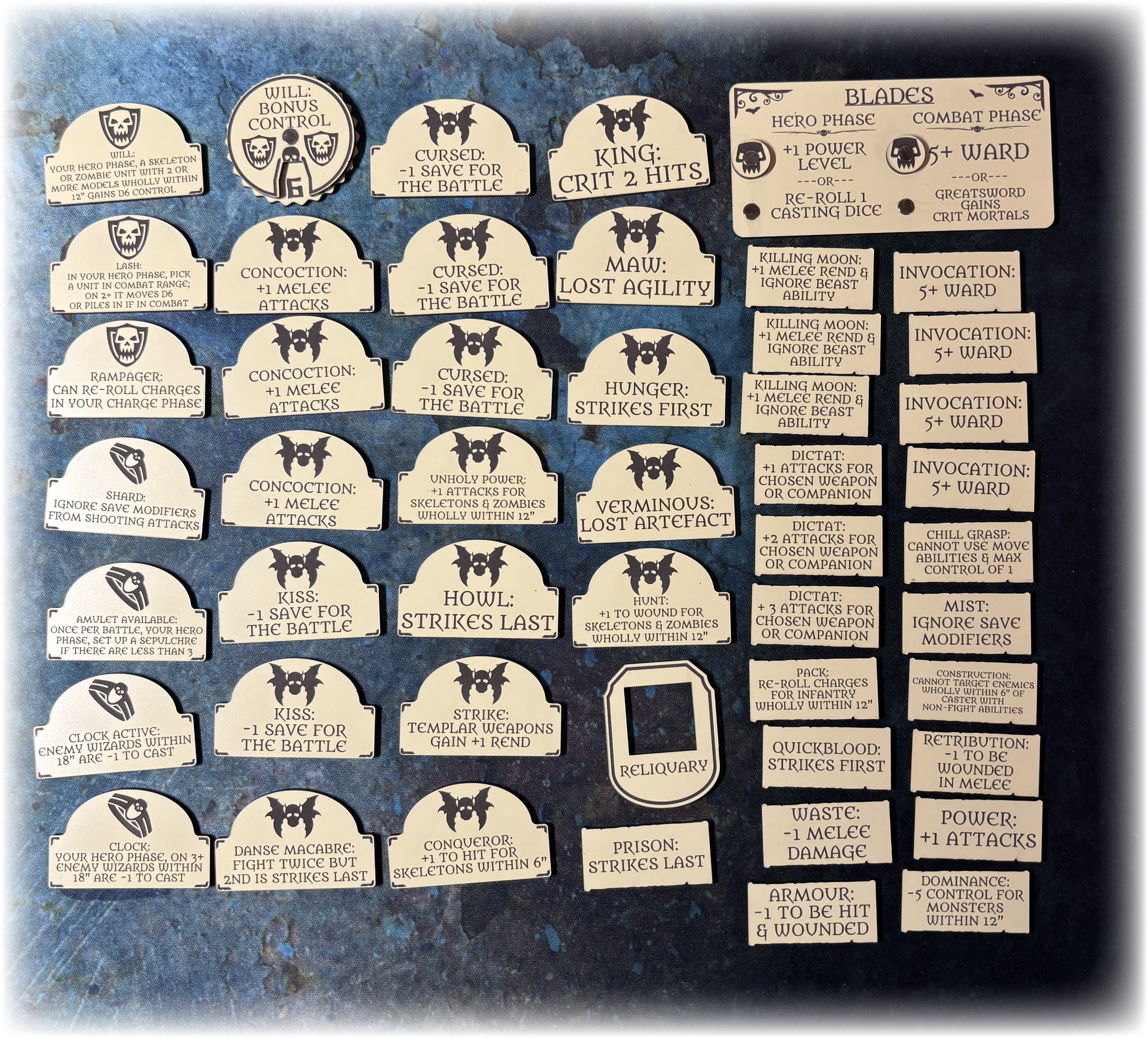 Vampiric Dynasties AoS 4th Edition Token Set