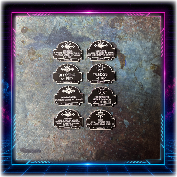 Chaotic Battle Brothers - Warpack Detachment - 11th ed Grimdark Token Set