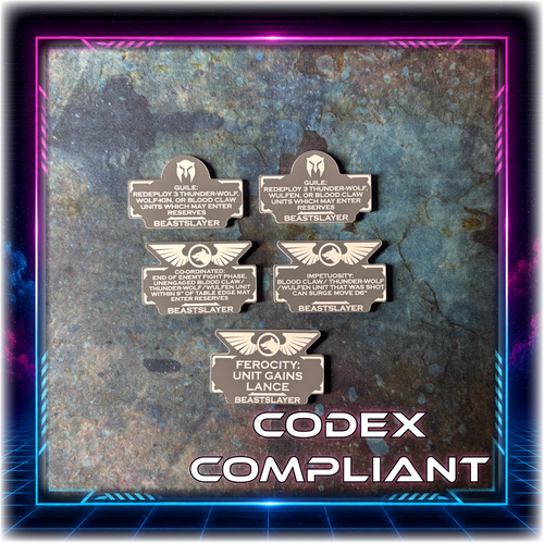 Wolf Brothers - Beastslayer Detachment - 11th ed Grimdark Token Set