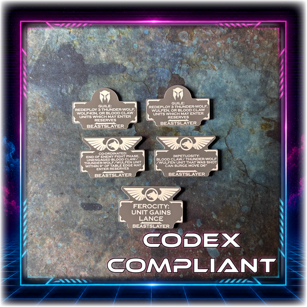 Wolf Brothers - Beastslayer Detachment - 11th ed Grimdark Token Set