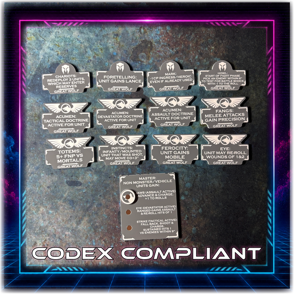 Wolf Brothers - Great Wolf Detachment - 11th Ed Grimdark Token Set