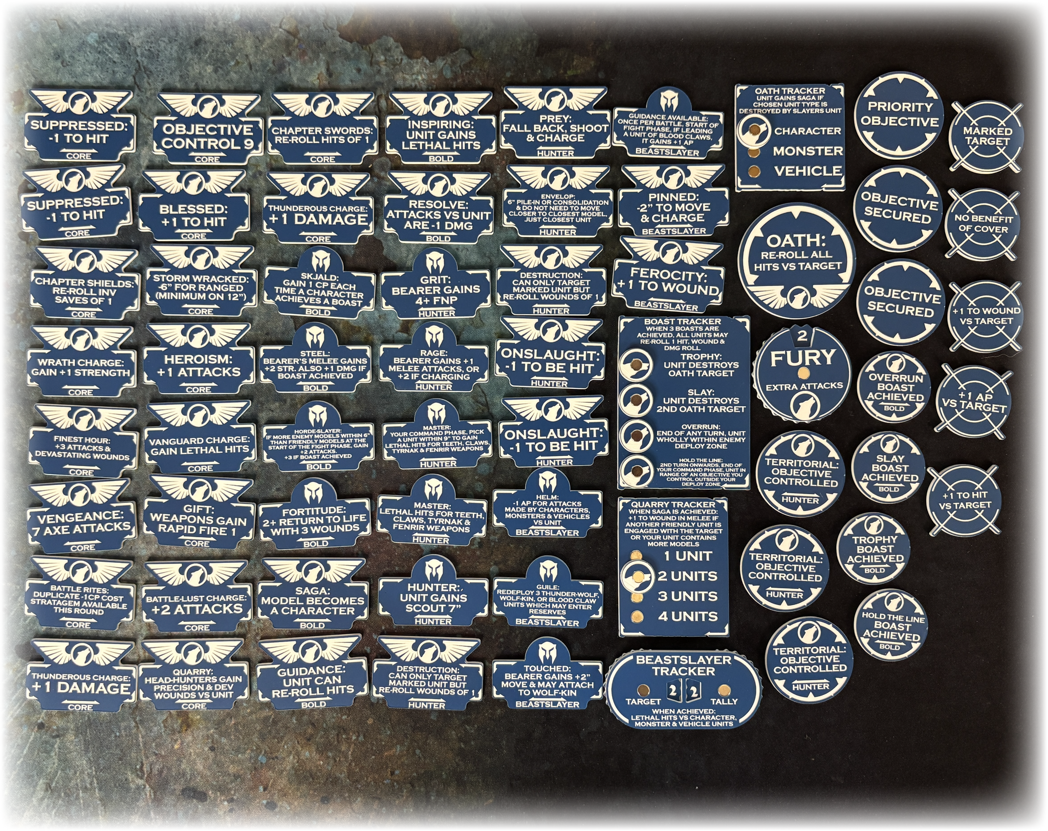 Wolf Battle Brothers  - 10th Edition 40k Token Set