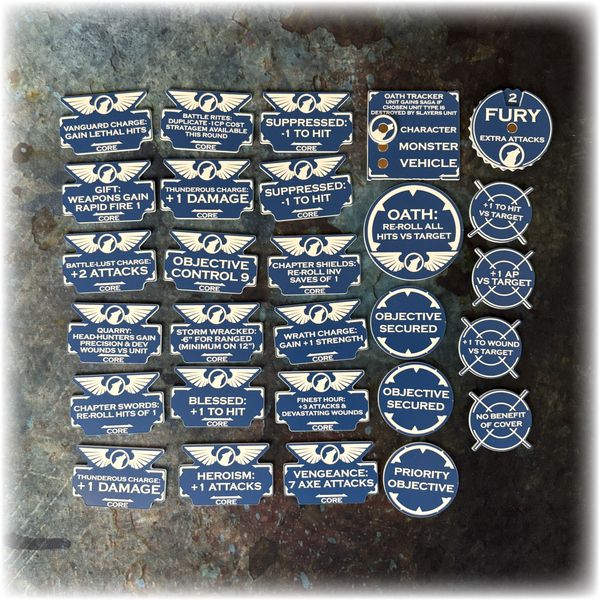 Wolf Battle Brothers  - 10th Edition 40k Token Set