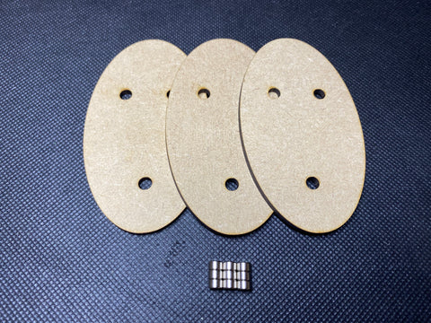 90x52mm MDF Magnetised Bases - Pack of 3