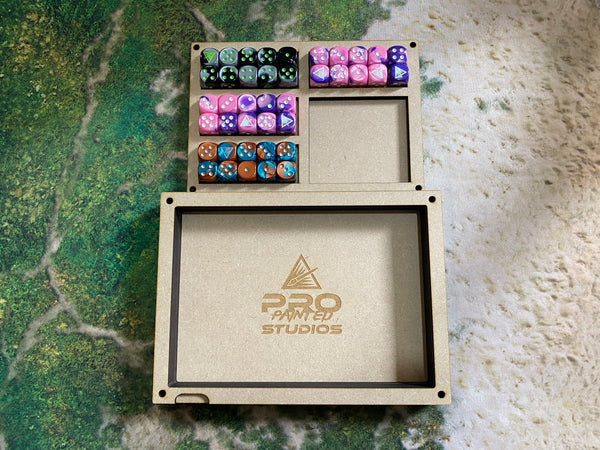 Travel Dice Tray and Storage box - Magnetised MDF