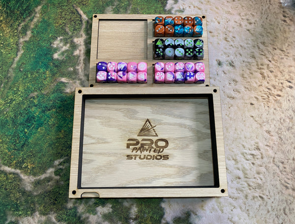 Travel Dice Tray and Storage box - Magnetised MDF