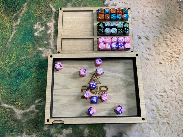 Travel Dice Tray and Storage box - Magnetised MDF