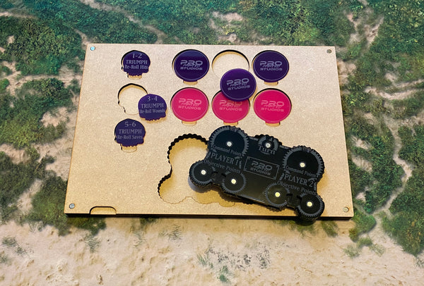 MDF Gaming Tray - Command Dial, 6x Objectives & Triumphs